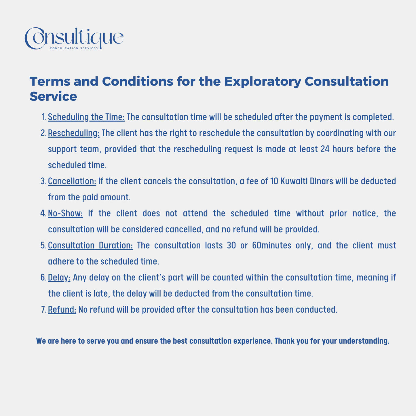 Exploratory Consultation (Business Development)